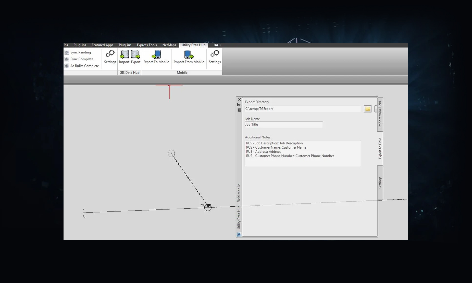 GPS and Design Integrated by Utility DataHub – Mobile Trimble Solution