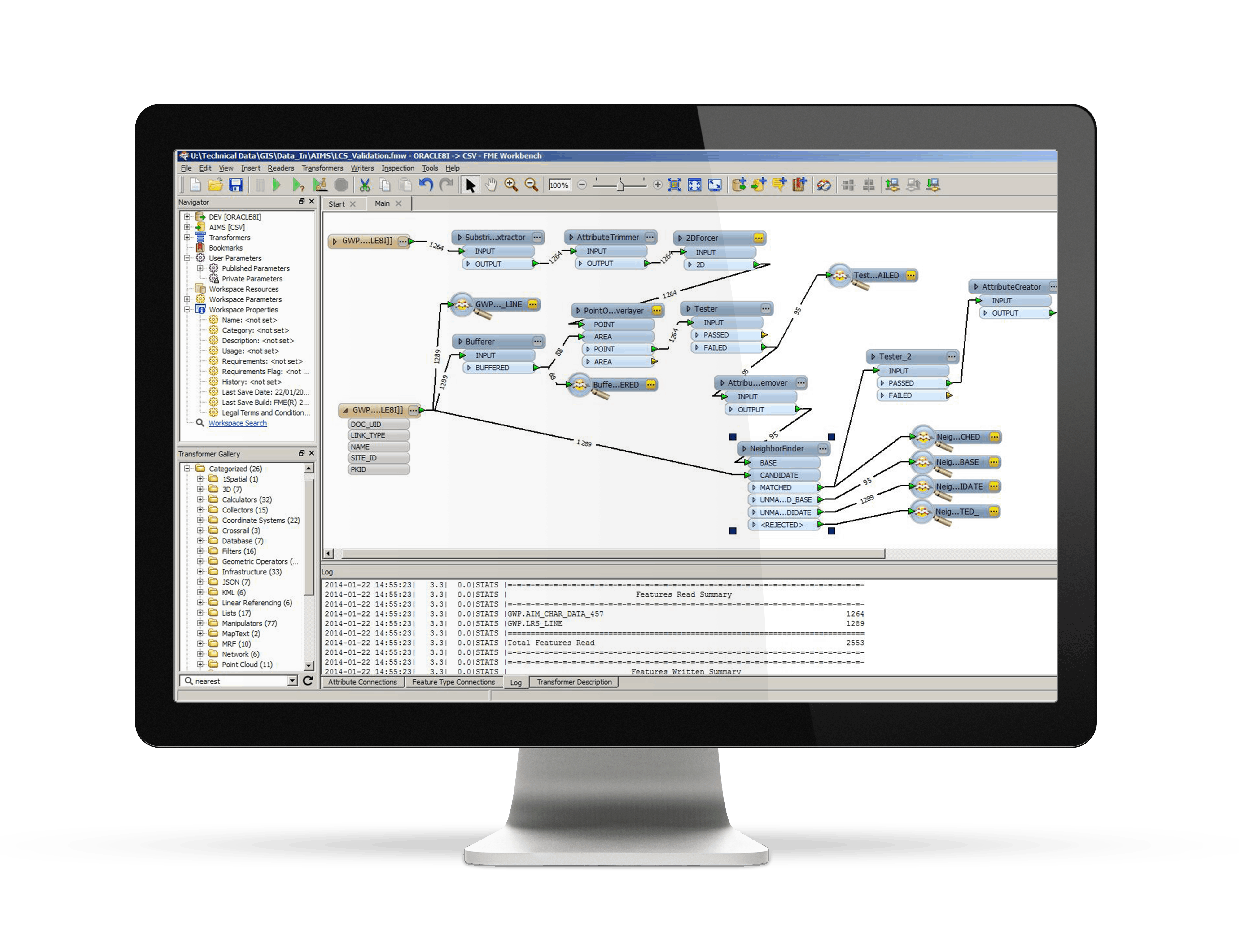 FME on Desktop Screen