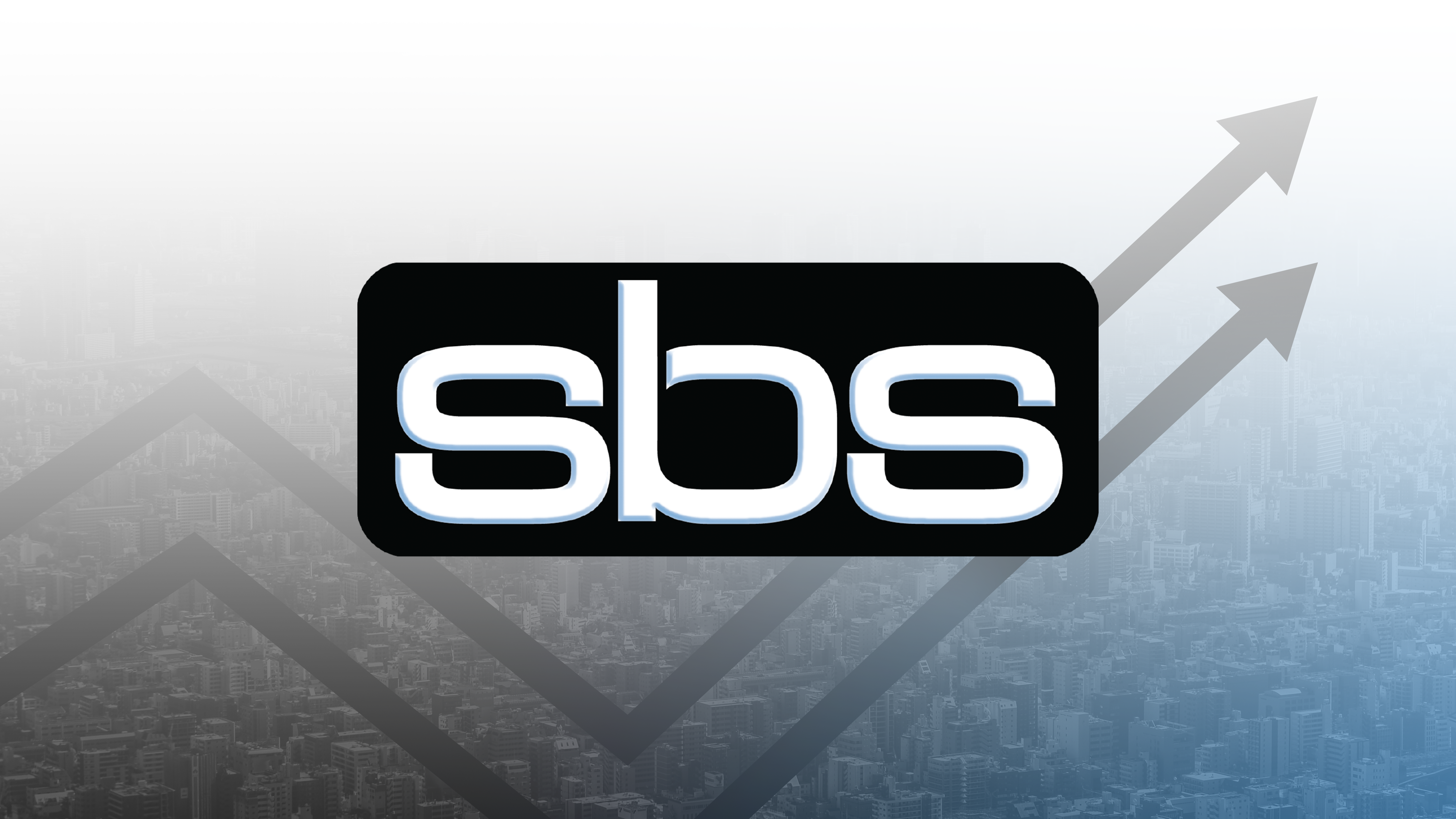 SBS logo on background of arrows showing growth