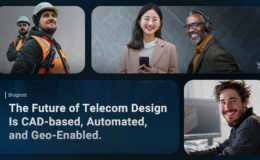 Image showing telecommunication field workers, telecom customers, and a telecom designer