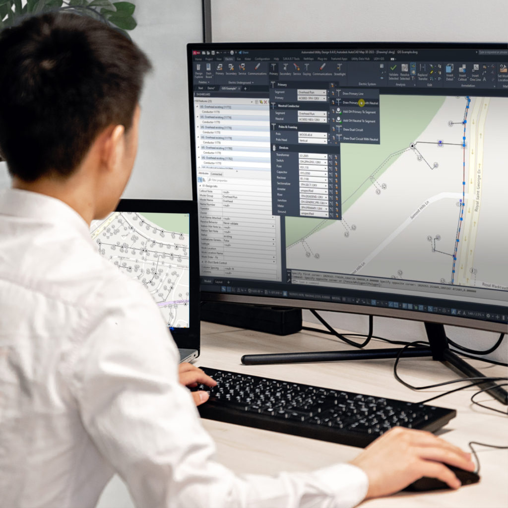 Man using AUD to automate GIS Designs