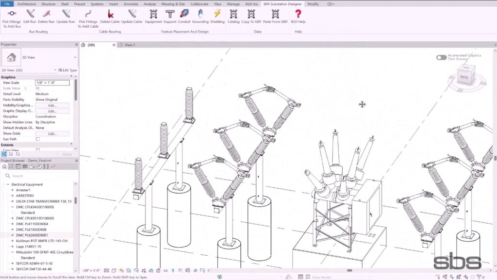 BIM Substation Designer full Toolbar showcase